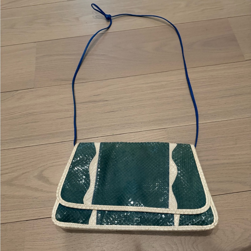 Snakeskin Carlos Falchi shoulder bag.